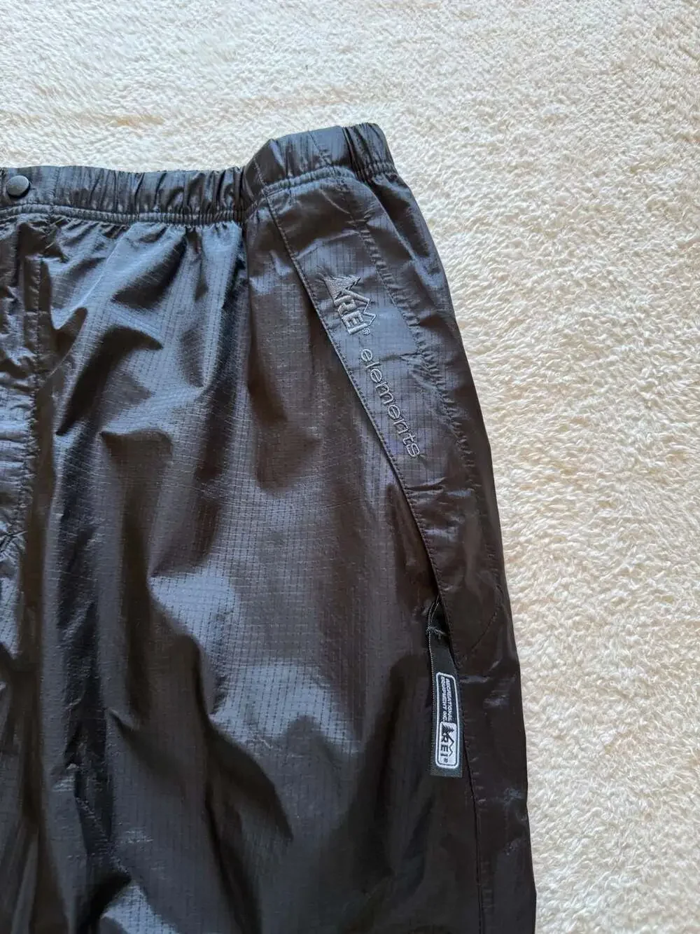 REI Co-op Pants Men’s Size Large Black Waterproof Rain Hiking Outdoor